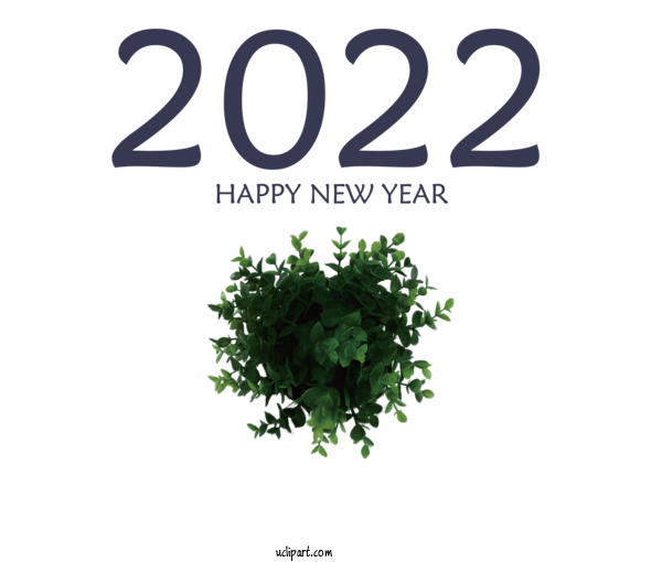 Free Holidays Leaf Logo Font For New Year 2022 Clipart Transparent Background