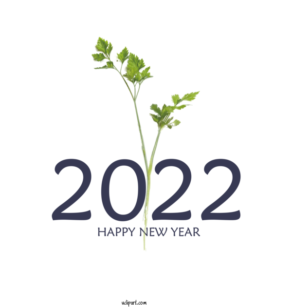 Free Holidays Leaf Plant Stem Logo For New Year 2022 Clipart Transparent Background