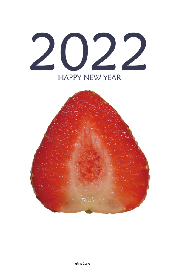 Free Holidays Natural Food Strawberry Berry For New Year 2022 Clipart Transparent Background