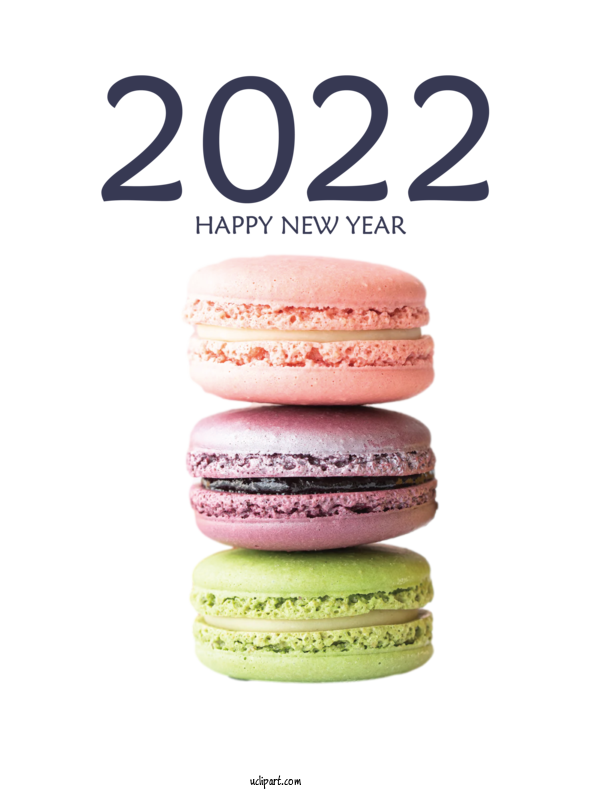 Free Holidays Macaroon Bakery Macaron For New Year 2022 Clipart Transparent Background