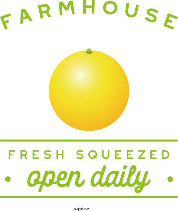 Free Food Citrus Yellow Font For Vegetable Clipart Transparent Background