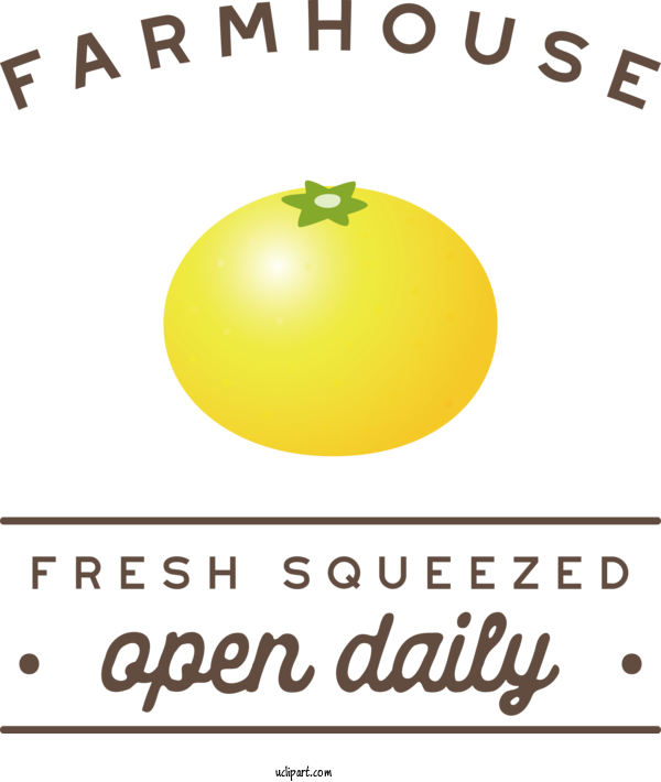 Free Food Logo Citrus Yellow For Fruit Clipart Transparent Background