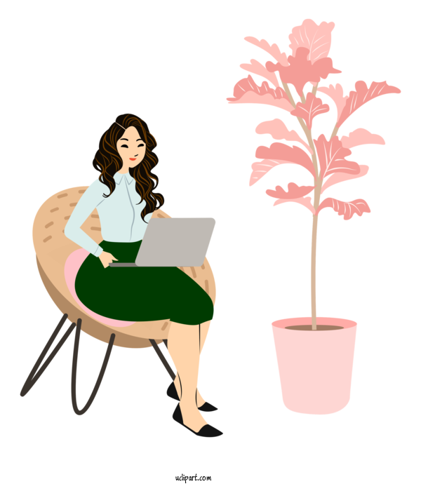 Free Life Cartoon Plant Design For Alone Time Clipart Transparent Background