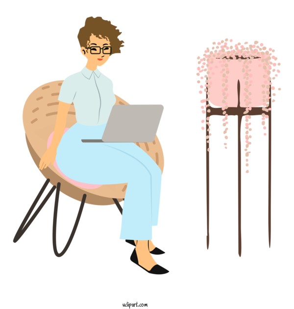 Free Life Design Cartoon Sitting For Alone Time Clipart Transparent Background