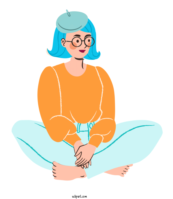 Free Life Human Body Sitting Joint For Relax Clipart Transparent Background