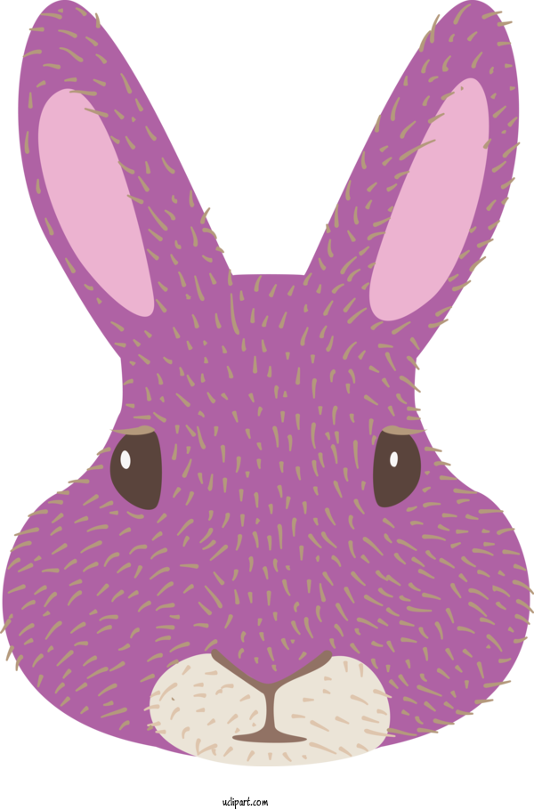 Free Animals Hares Easter Bunny Snout For Rabbit Clipart Transparent Background