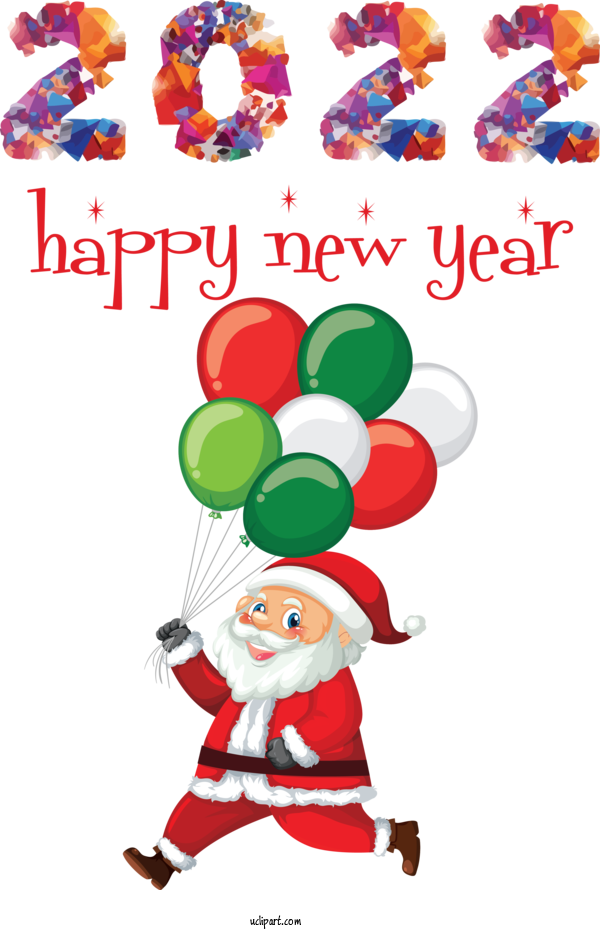Free Holidays Christmas Day Santa Claus Holiday For New Year 2022 Clipart Transparent Background