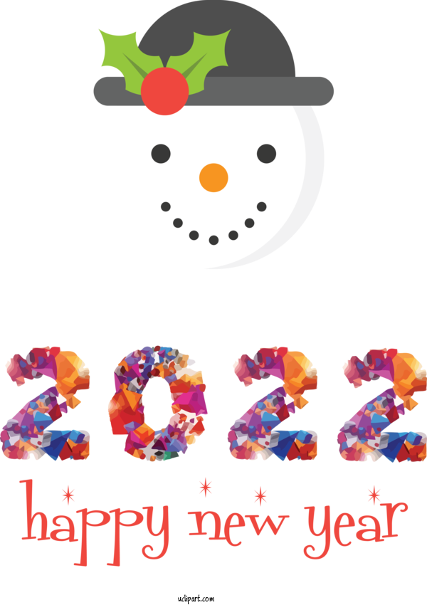 Free Holidays Line Meter Design For New Year 2022 Clipart Transparent Background