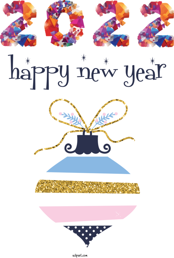 Free Holidays Design Cartoon Line For New Year 2022 Clipart Transparent Background