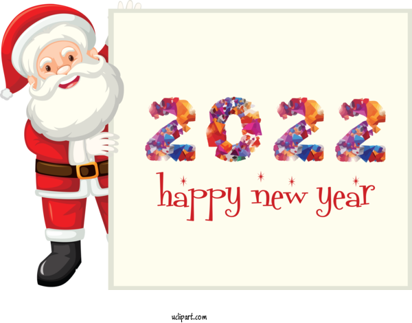 Free Holidays Christmas Day Santa Claus Cartoon For New Year 2022 Clipart Transparent Background