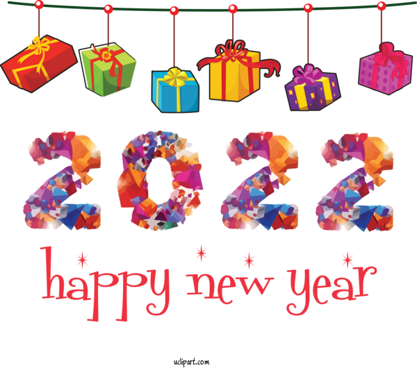 Free Holidays Line Meter Party For New Year 2022 Clipart Transparent Background