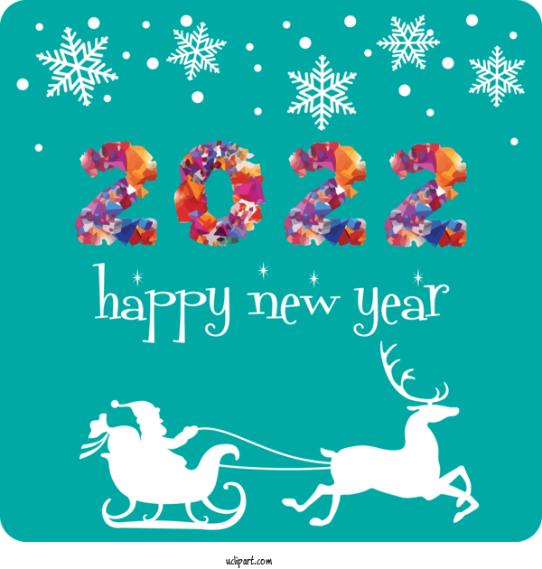 Free Holidays Reindeer Meter Design For New Year 2022 Clipart Transparent Background