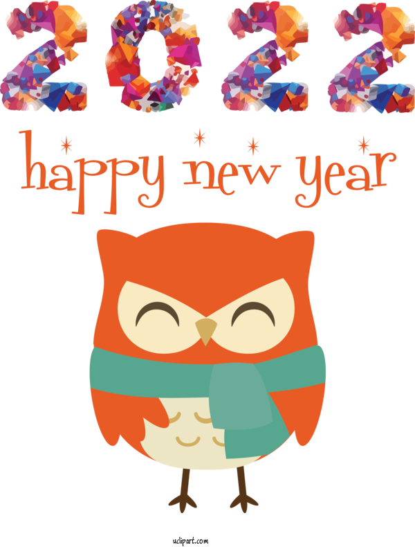 Free Holidays Owls Line Meter For New Year 2022 Clipart Transparent Background