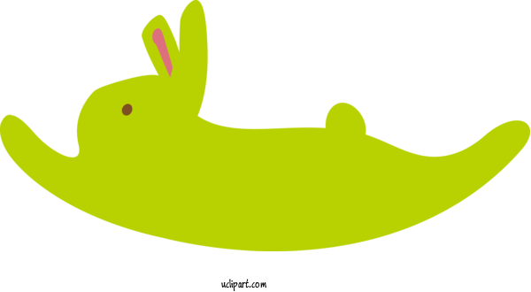 Free Animals Cartoon Leaf Green For Rabbit Clipart Transparent Background