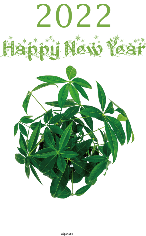 Free Holidays Leaf Flowerpot Plant Stem For New Year 2022 Clipart Transparent Background