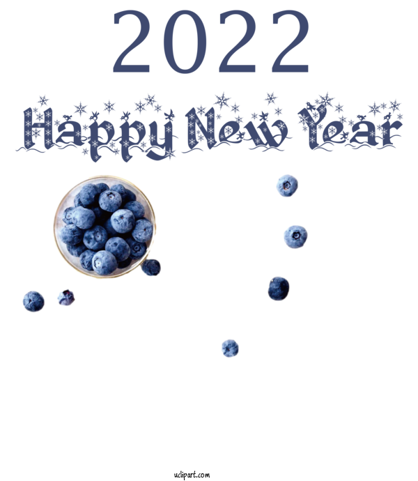 Free Holidays Blueberries Superfood Meter For New Year 2022 Clipart Transparent Background
