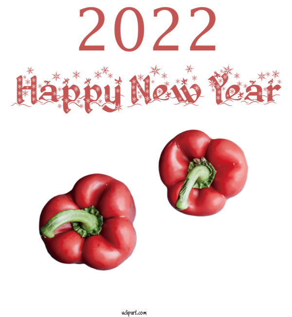 Free Holidays Tomato Bell Pepper Pimiento For New Year 2022 Clipart Transparent Background