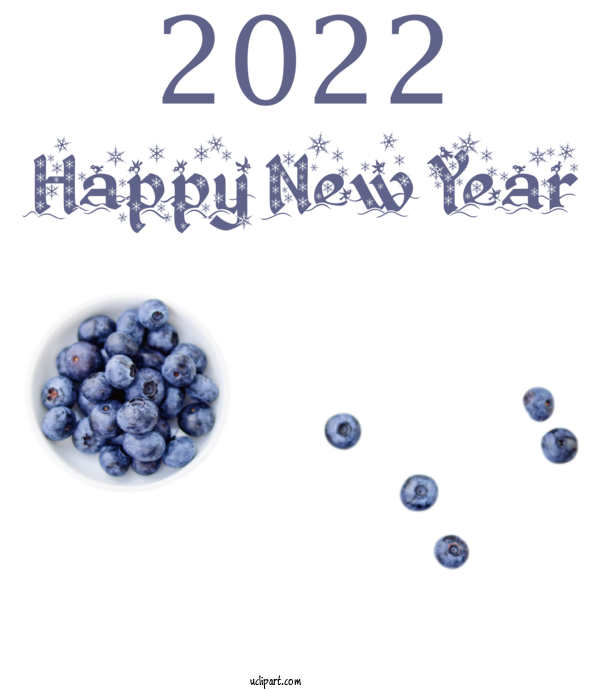 Free Holidays Blueberries Superfood Bilberry For New Year 2022 Clipart Transparent Background