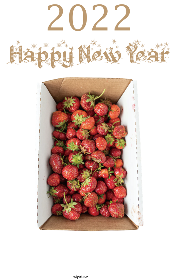 Free Holidays Strawberry Image Processing Data For New Year 2022 Clipart Transparent Background