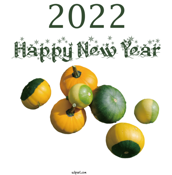 Free Holidays Natural Food Vegetable Winter Squash For New Year 2022 Clipart Transparent Background