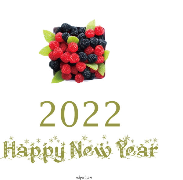 Free Holidays Berry Natural Food Strawberry For New Year 2022 Clipart Transparent Background