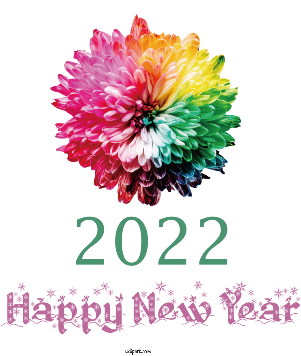 Free Holidays Color Flower Color Wheel For New Year 2022 Clipart Transparent Background