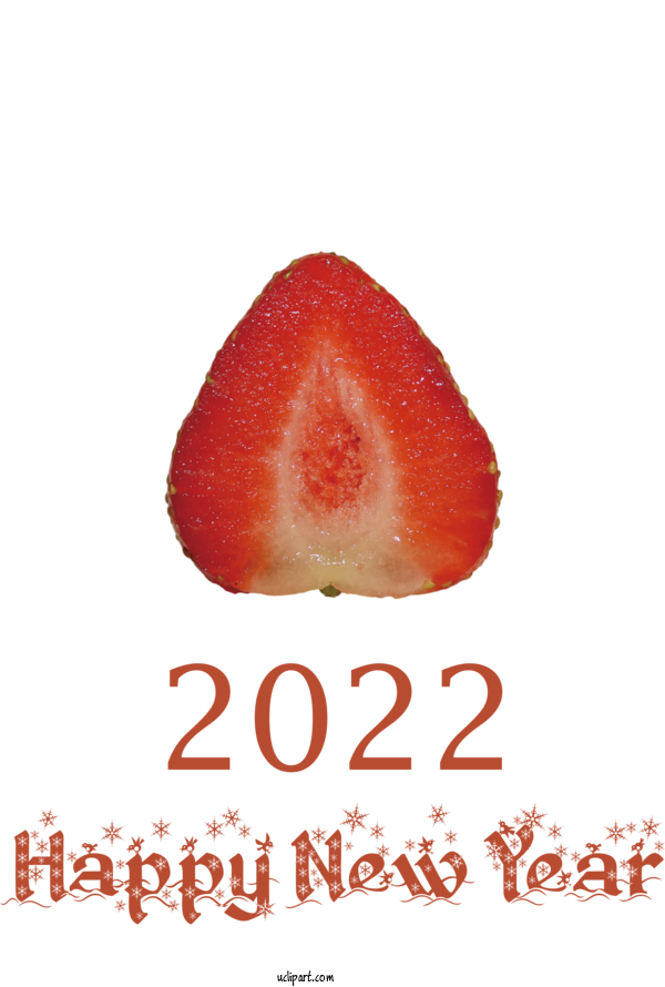 Free Holidays Natural Food Strawberry Local Food For New Year 2022 Clipart Transparent Background