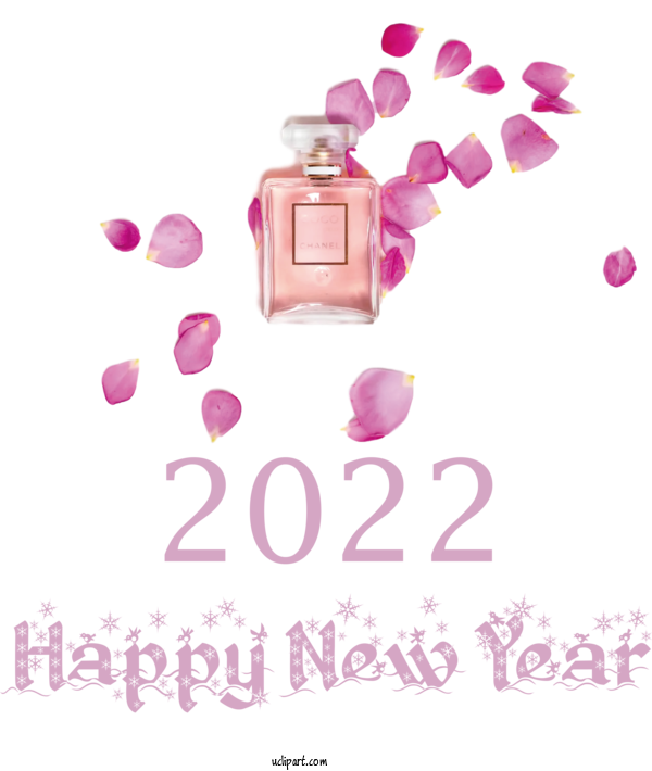 Free Holidays Perfume Font Health For New Year 2022 Clipart Transparent Background