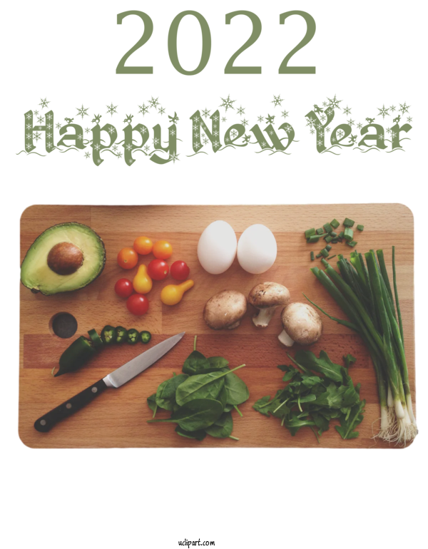Free Holidays Cooking Healthy Diet Meal Preparation For New Year 2022 Clipart Transparent Background