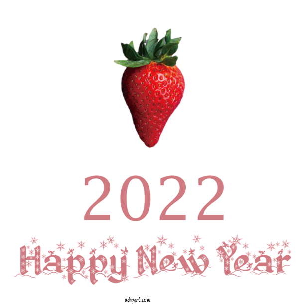Free Holidays Strawberry Natural Food Superfood For New Year 2022 Clipart Transparent Background