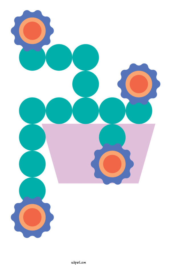Free Cartoon Flower Cactus Design For Clipart Clipart Transparent Background