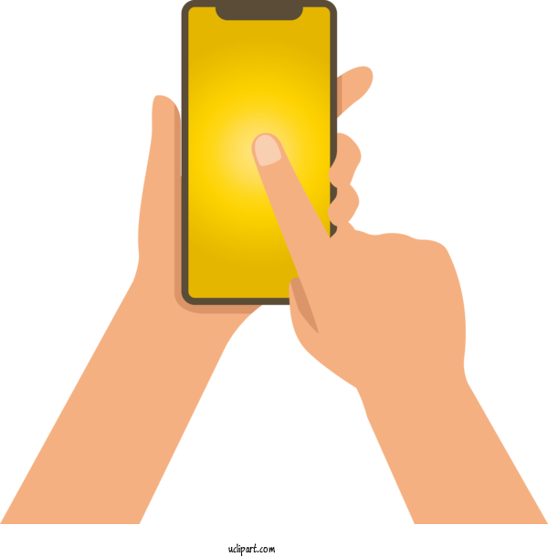 Free Life Mobile Phone Yellow Line For Smartphone Clipart Transparent Background