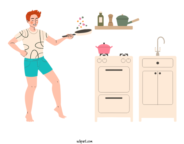 Free Occupations Clothing Design Cartoon For Cook Clipart Transparent Background