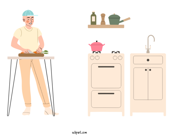 Free Occupations Joint Furniture Design For Cook Clipart Transparent Background