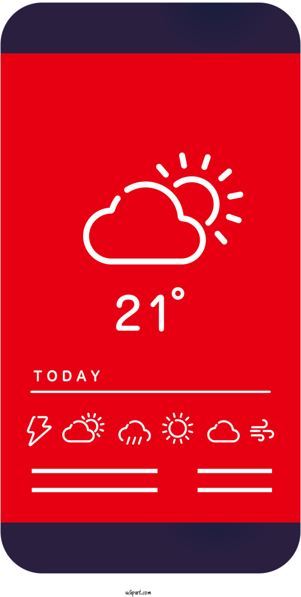 Free Weather Logo Font Red For Cloud Clipart Transparent Background