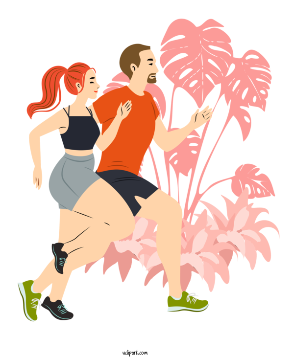 Free Activities Cartoon  Drawing For Jogging Clipart Transparent Background