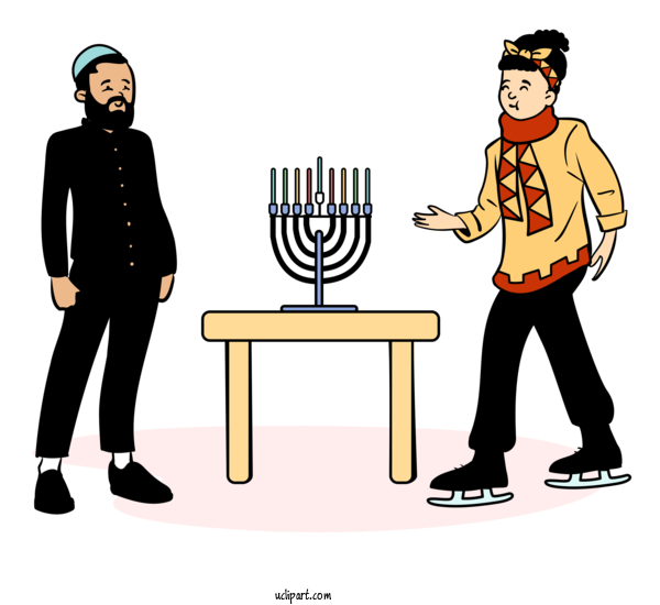 Free Holidays Cartoon Line Meter For Hanukkah Clipart Transparent Background