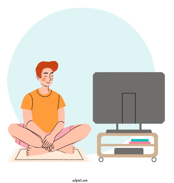 Free Activities Cartoon Sitting Joint For Playing Video Games Clipart Transparent Background