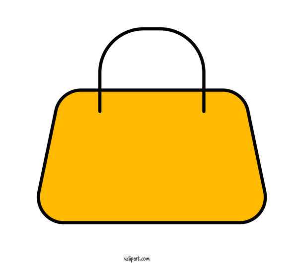 Free Cartoon Yellow Bag Handbag For Clipart Clipart Transparent Background
