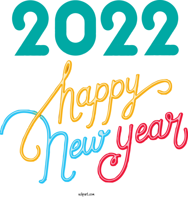 Free Holidays Logo Line Design For New Year 2022 Clipart Transparent Background