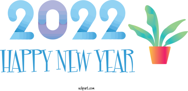 Free Holidays Logo Majorelle Blue Design For New Year 2022 Clipart Transparent Background