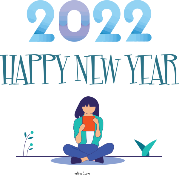 Free Holidays Cartoon Logo Line For New Year 2022 Clipart Transparent Background