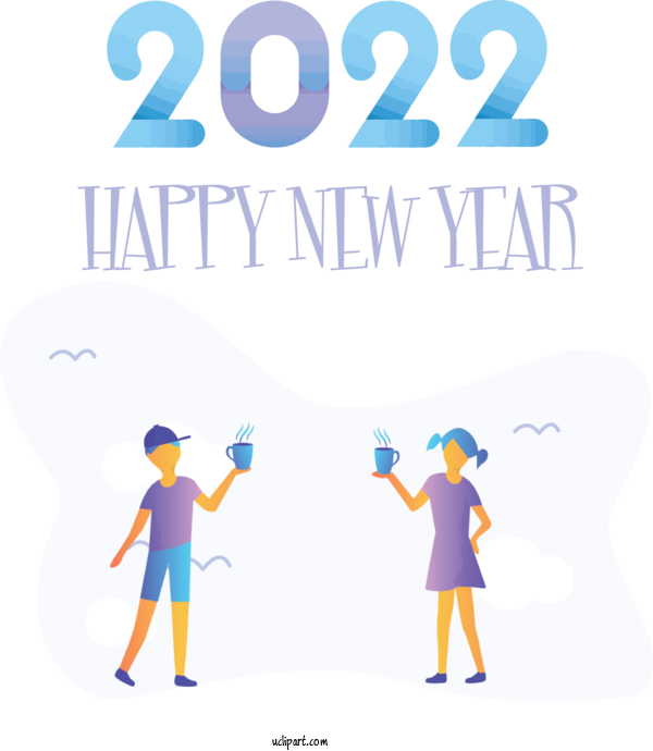 Free Holidays Public Relations Logo Cartoon For New Year 2022 Clipart Transparent Background