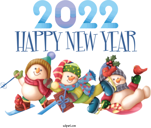 Free Holidays Christmas Day Snowman New Year For New Year 2022 Clipart Transparent Background