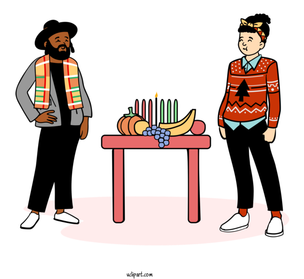 Free Holidays Drawing Cartoon For Kwanzaa Clipart Transparent Background