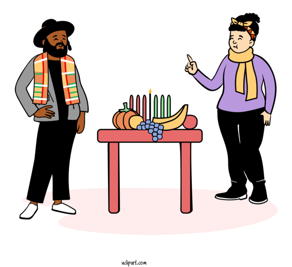 Free Holidays Drawing Cartoon Behavior For Kwanzaa Clipart Transparent Background