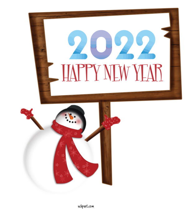 Free Holidays Snowman Drawing Christmas Day For New Year 2022 Clipart Transparent Background