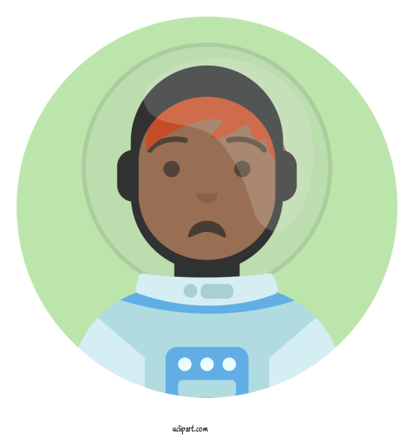 Free Occupations Cartoon Circle Forehead For Astronaut Clipart Transparent Background