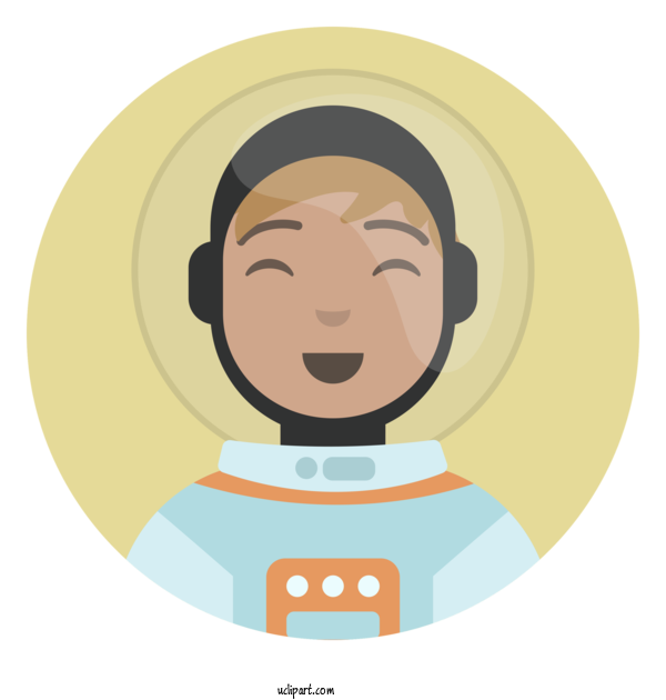 Free Occupations Face Forehead Cartoon For Astronaut Clipart Transparent Background