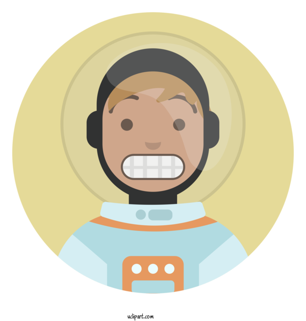 Free Occupations Facial Hair Face Forehead For Astronaut Clipart Transparent Background